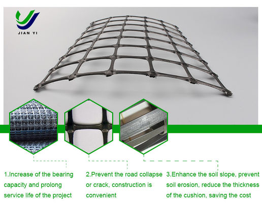 ยอมต่อ UV โพลีโปรพีเลน Biaxial Geogrid สําหรับอุโมงค์