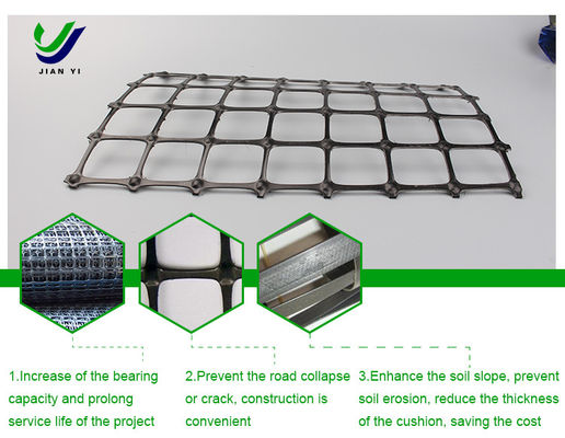 ฐาน แข็งแกร่ง Bi-Axial พลาสติก Geogrid วัสดุคุ้มครองสิ่งแวดล้อม