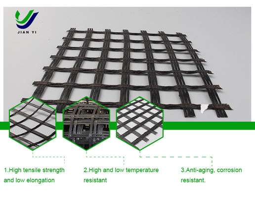 การควบคุมการละลาย สายไฟฟ้าแก้ว Geogrid 1-6m สําหรับการเสริมท่อ