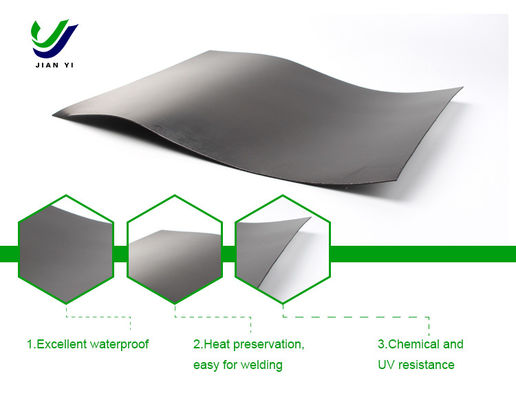 HDPE โกเมมแบรนกันน้ํา สําหรับน้ําเสียที่เก็บขยะ