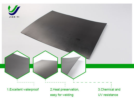 1.5 มม. HDPE Geomembrane สำหรับการใช้งานป้องกันการซึมของบ่อฝังกลบด้วยโพลีเอทิลีนความหนาแน่นสูง