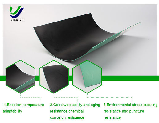 กีโอเมมแบรน HDPE เรียบเรียบ สําหรับบ่อน้ําและทะเลสาบประดิษฐ์
