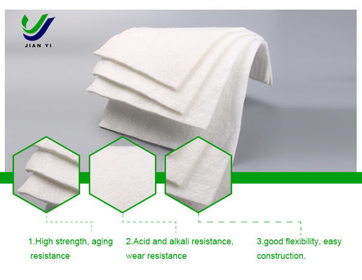 ผ้ากรองแยกขยะฝังกลบ ความแข็งแรงของผ้าใยต่อเนื่อง Geotextile พร้อมความแข็งแรงในการระเบิด CBR ≥0.8-7.9KN