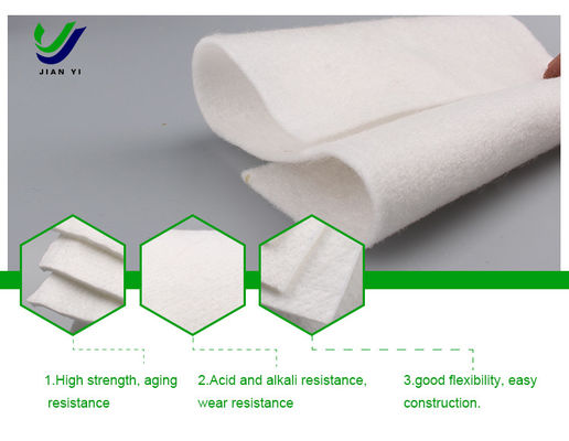 ทนทานการกัดกรอง สายใยยาว Geotextile ทนทานกรดและอัลคาลี