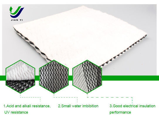 200g/6.3mm/200g Geonet การระบายน้ํา สําหรับการป้องกันการกรองแบบครบถ้วน
