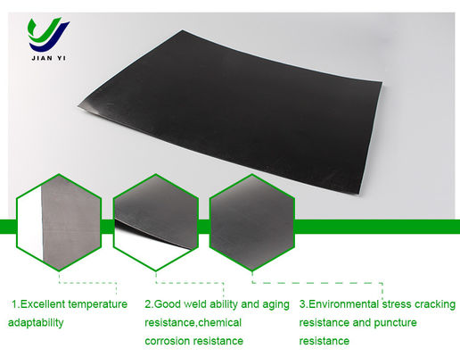 ป้องกันน้ําเหลวที่ดีกว่าและป้องกันระยะยาว HDPE Geomembrane