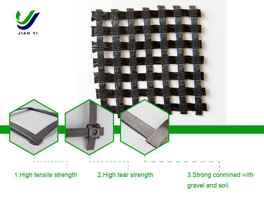 จีโอเกรดเหล็กทน UV สำหรับงานหนัก 30-120KN/m สำหรับเสริมกำลังฐานรากถนน