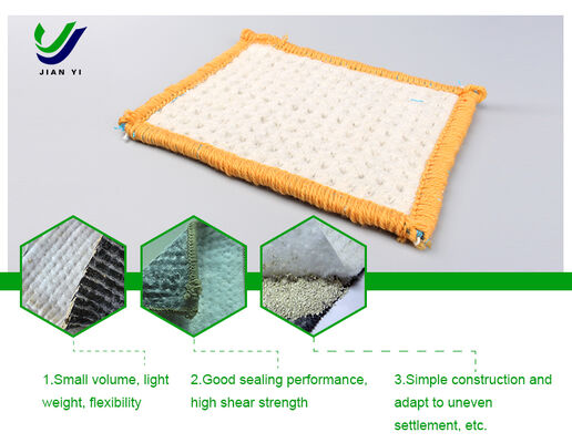 4-6m Wide High Swelling Self-Healing Sodium Bentonite Waterproof Blanket (GCL) สําหรับการป้องกันการรั่วซึมอย่างถาวร