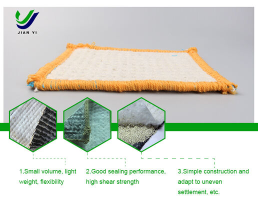 4-6m Wide Self-repairing Sodium Bentonite GCL Blanket with ≥24ml/2g Swelling Index สําหรับการป้องกันการรั่วระยะยาว